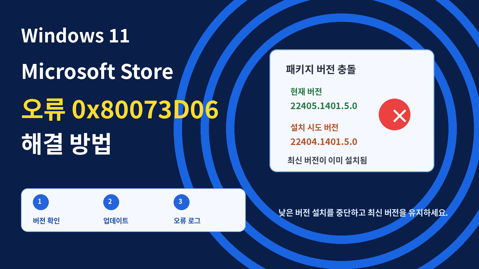 Windows 11 Microsoft Store 오류 0x80073D06 해결