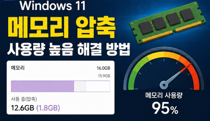 Windows 11 메모리 압축 사용량 높음: 압축을 끄기 전에 확인할 것
