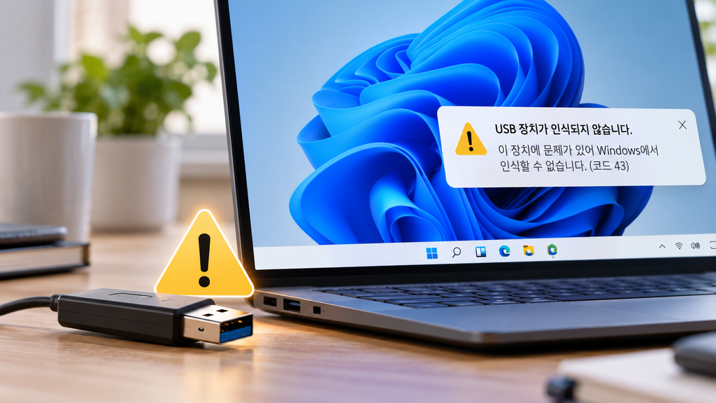 Windows 11 PnPUtil USB Code 43 확인